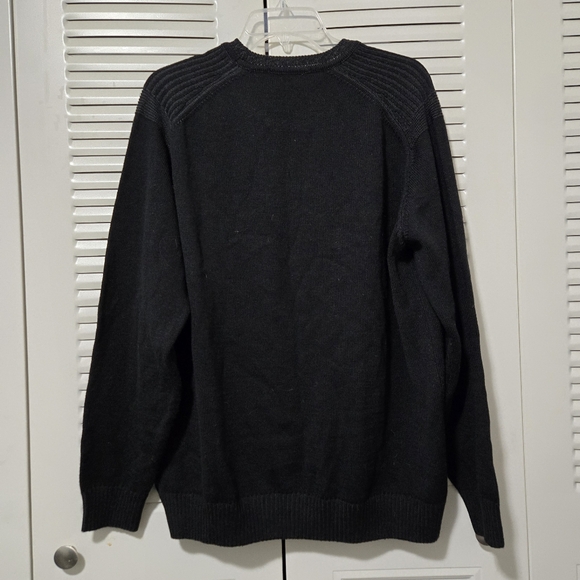 Montechiaro Men's Pullover Sweater Wool Blend Black Size 2XL - Picture 2 of 8